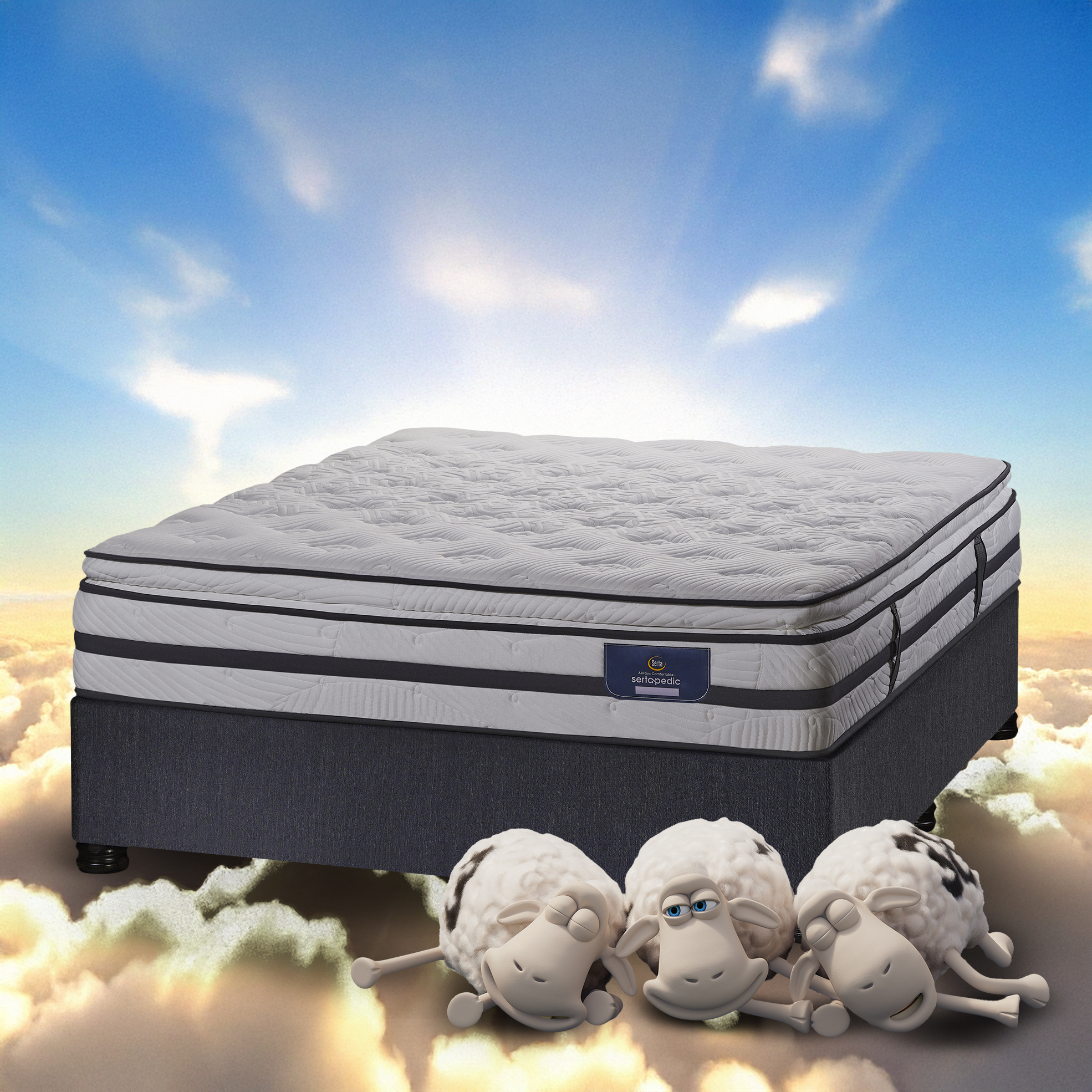 Ambrosia Pillow Top Mira Coil Medium Firm Bed Set