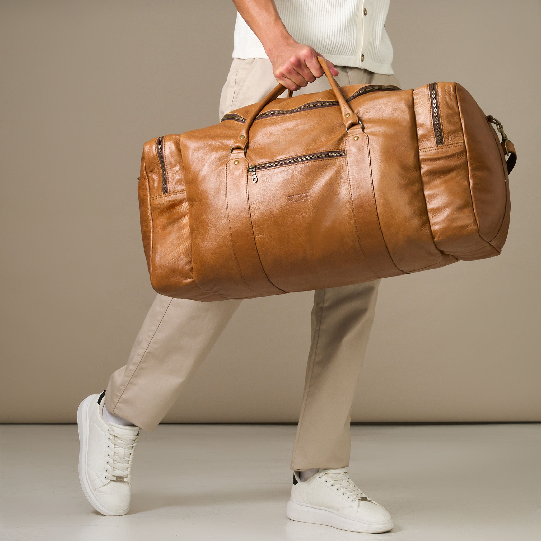 Genuine Leather Old School Finn Duffel Bag