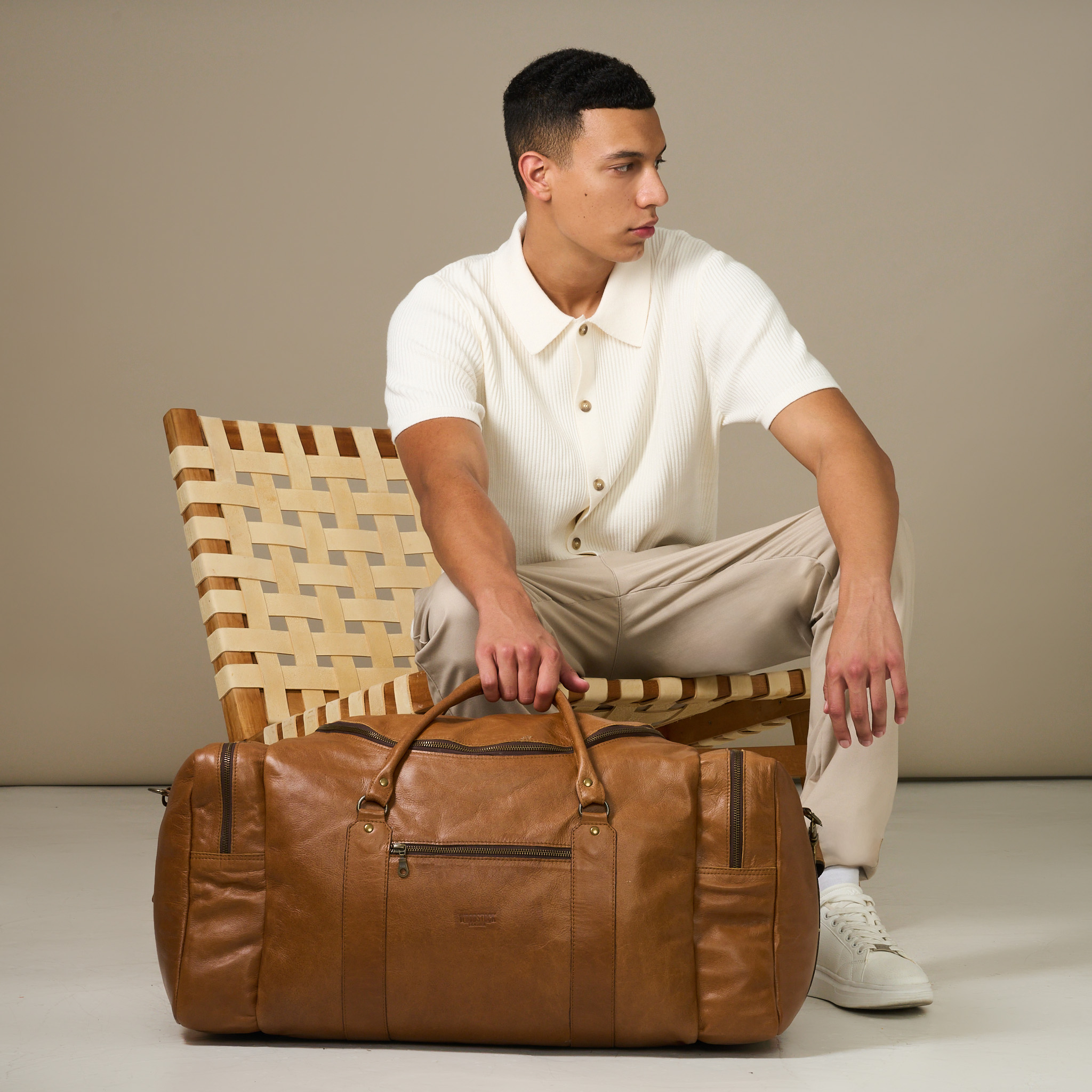 Genuine Leather Old School Finn Duffel Bag
