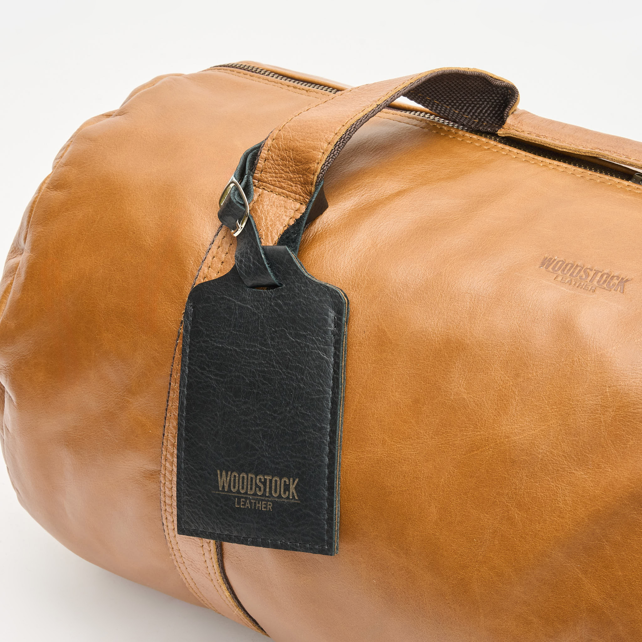 2x Genuine Leather McKenzie Luggage Tags