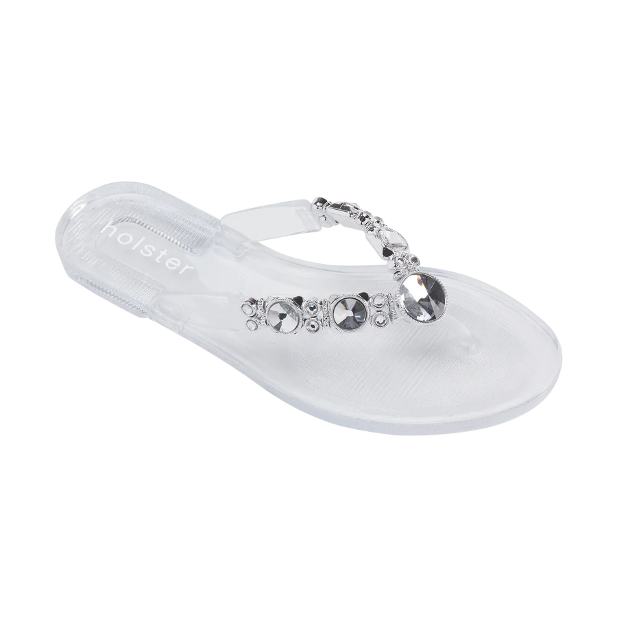 Jacenvly 2024 New Summer Flip Flops Women's Wedge Beach Sandals White Sandals For Women Clearance