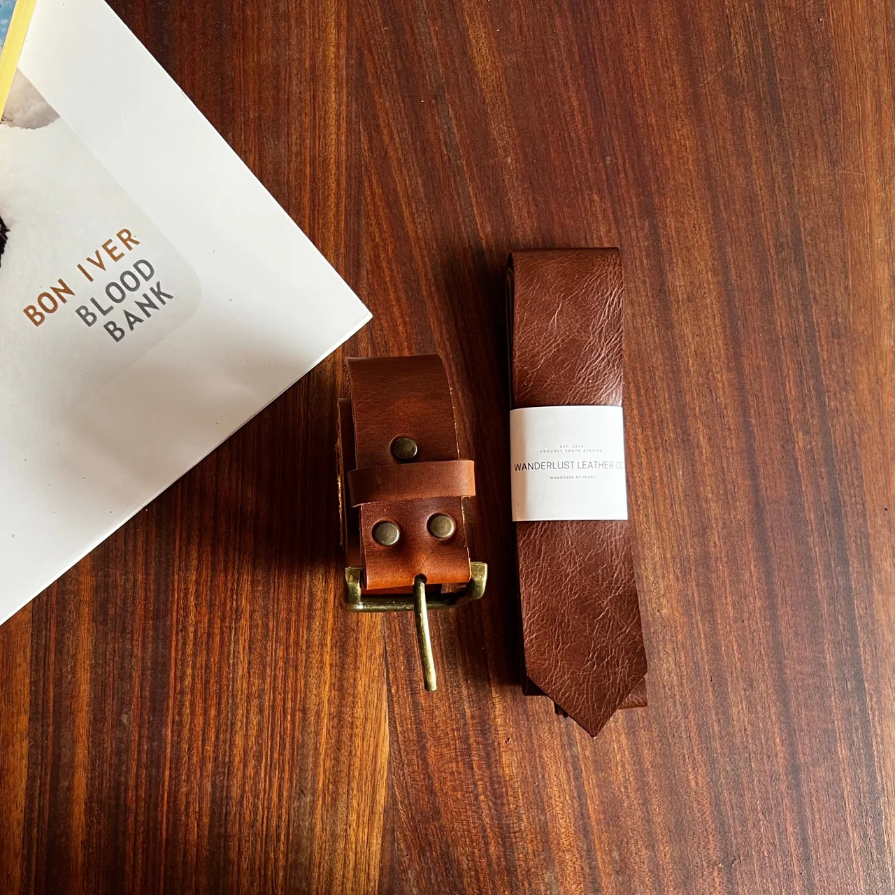 Genuine leather brown belt main image 0