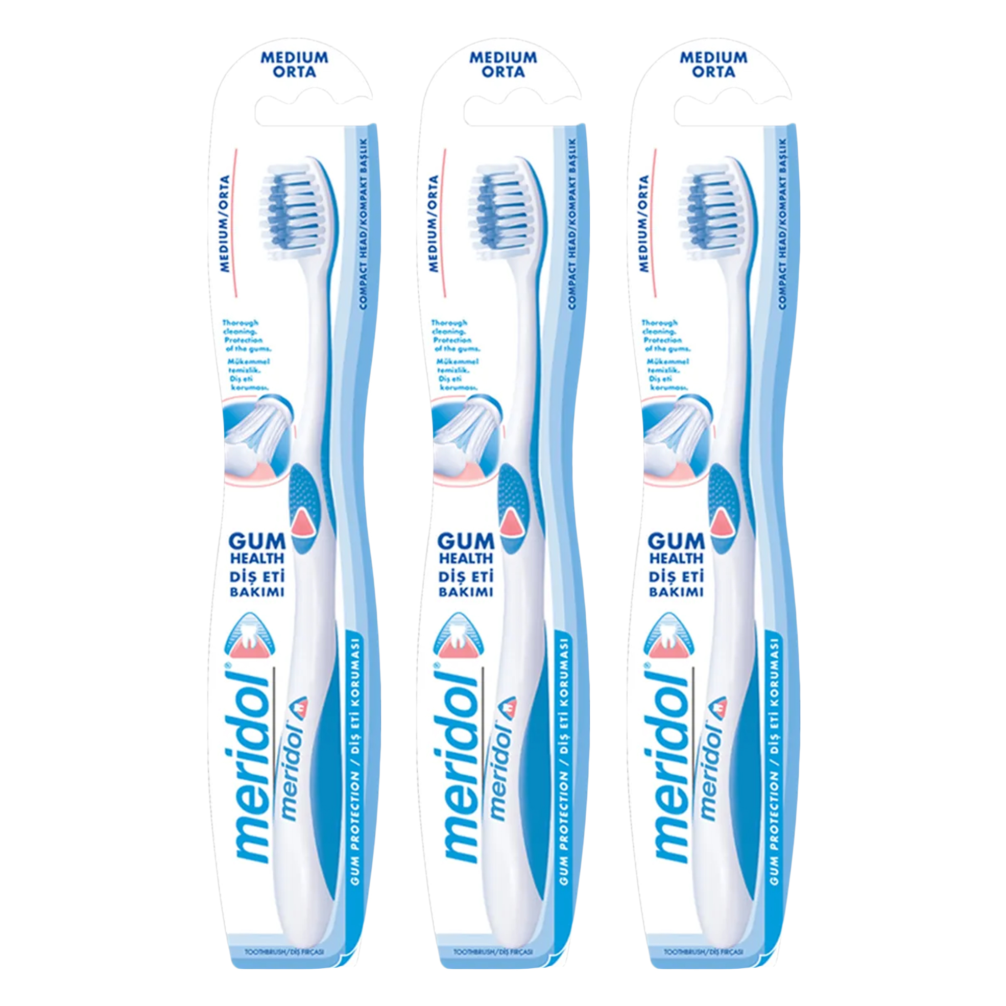 3x Gum Health Toothbrushes