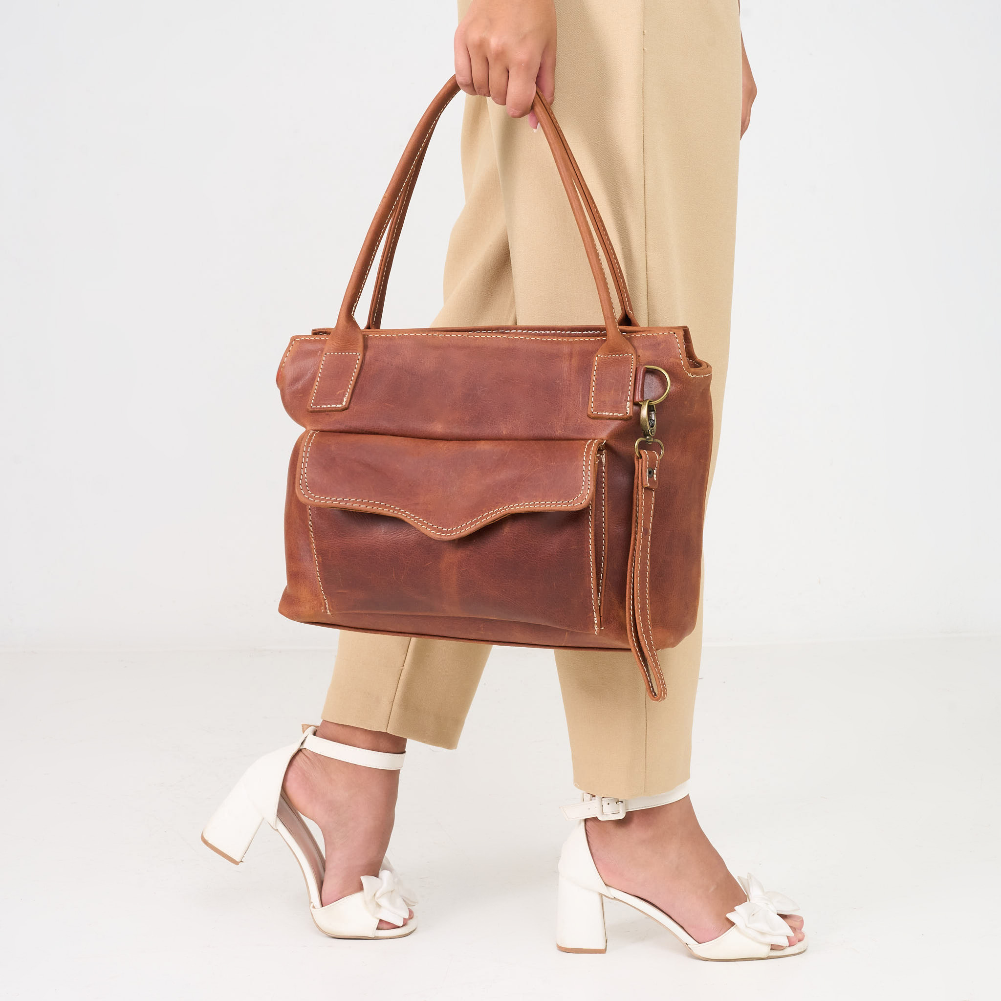 Genuine Leather Cleo Handbag