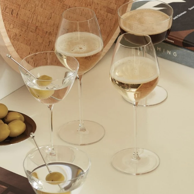 6x 285ml Borough Champagne Tulip Glasses