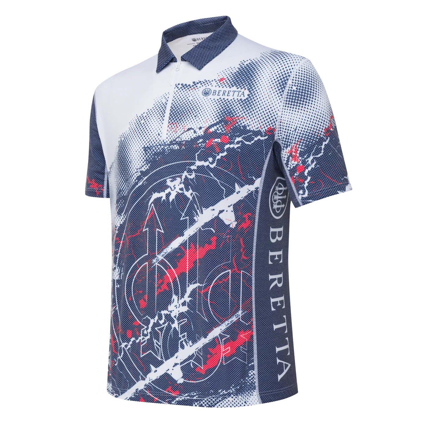 Men's Blue & Red Rush Trident Polo Shirt