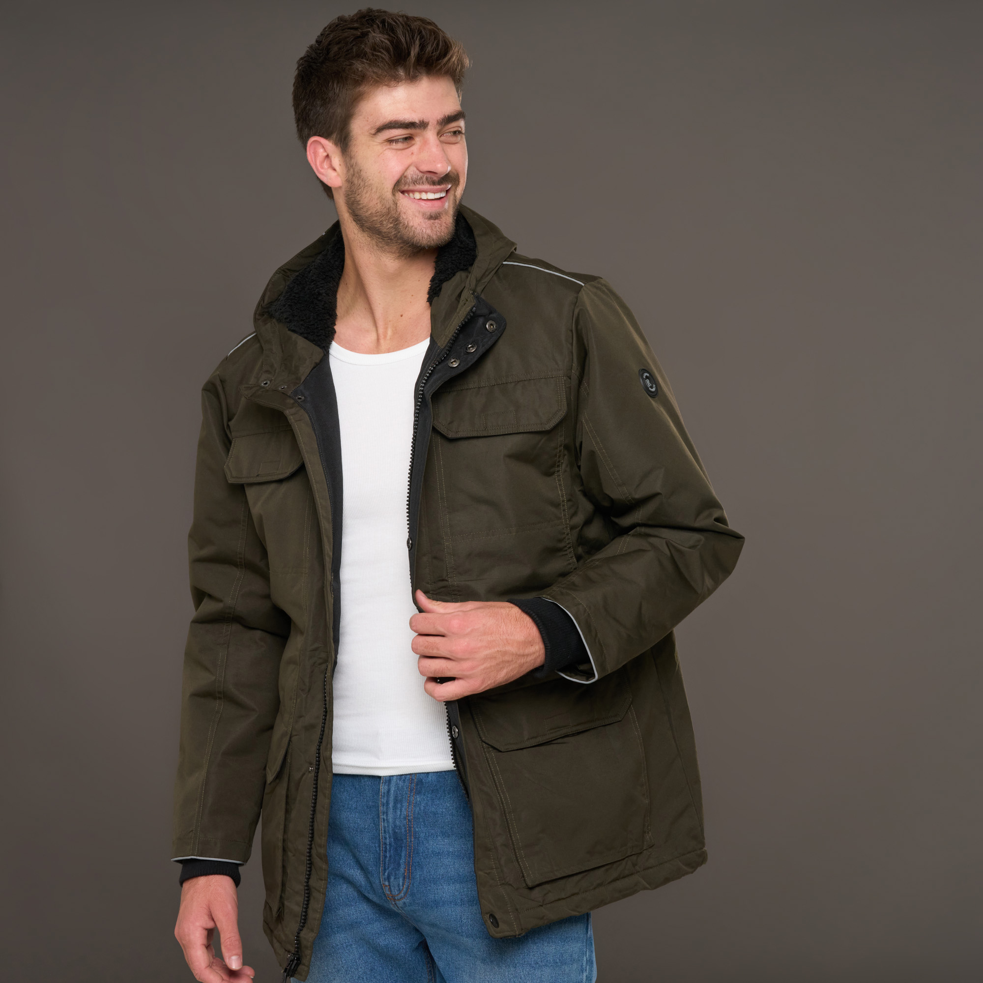 45% off on Men's Coated Finish Jacket | OneDayOnly