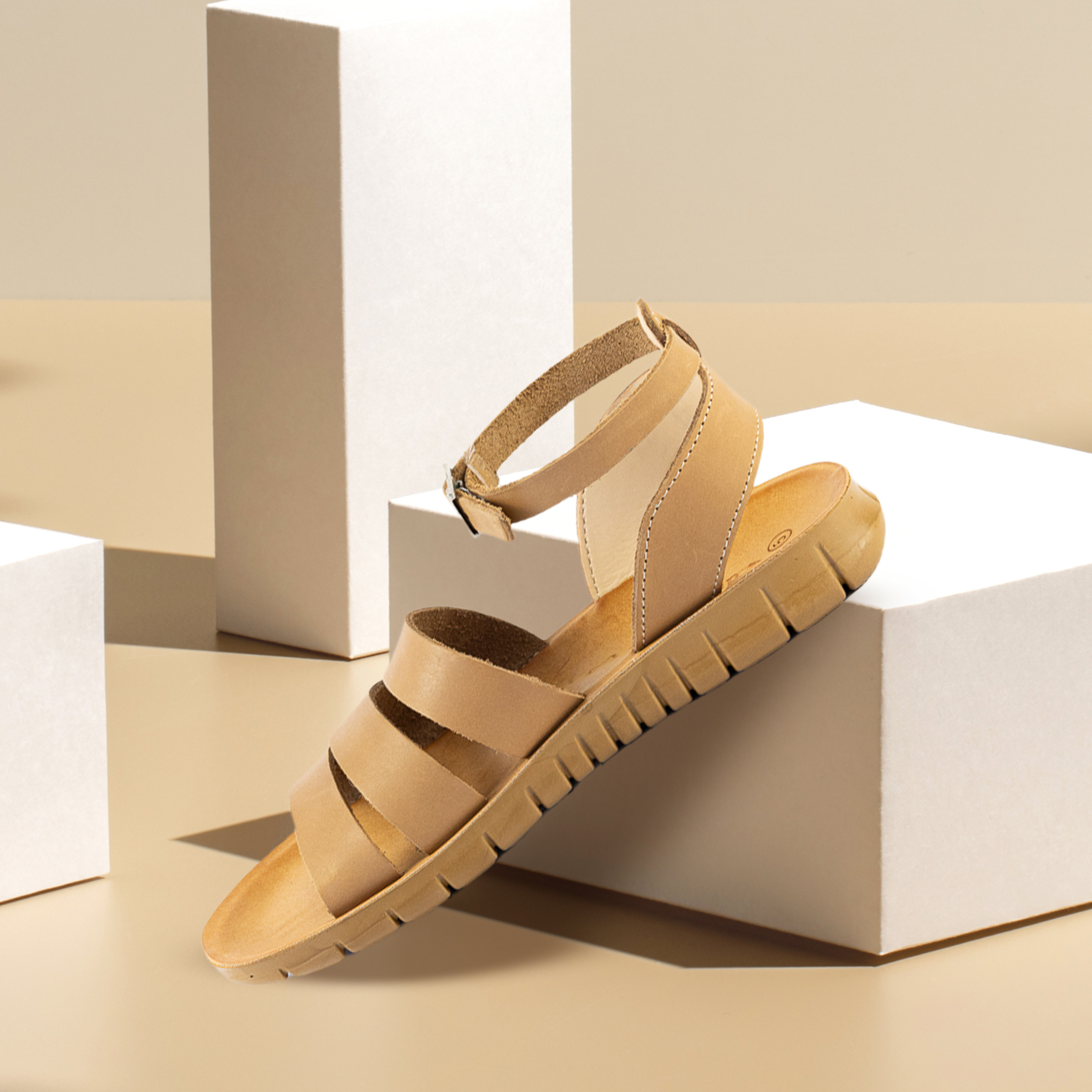 Ladies Genuine Leather Scarlett Strap Sandals