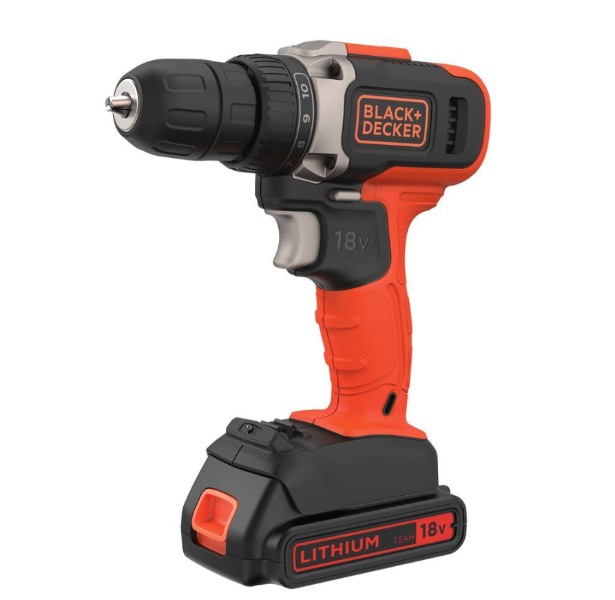 18V Cordless Hammer Drill with 1.5Ah Battery & Charger (Model: BCD002C1-QW)