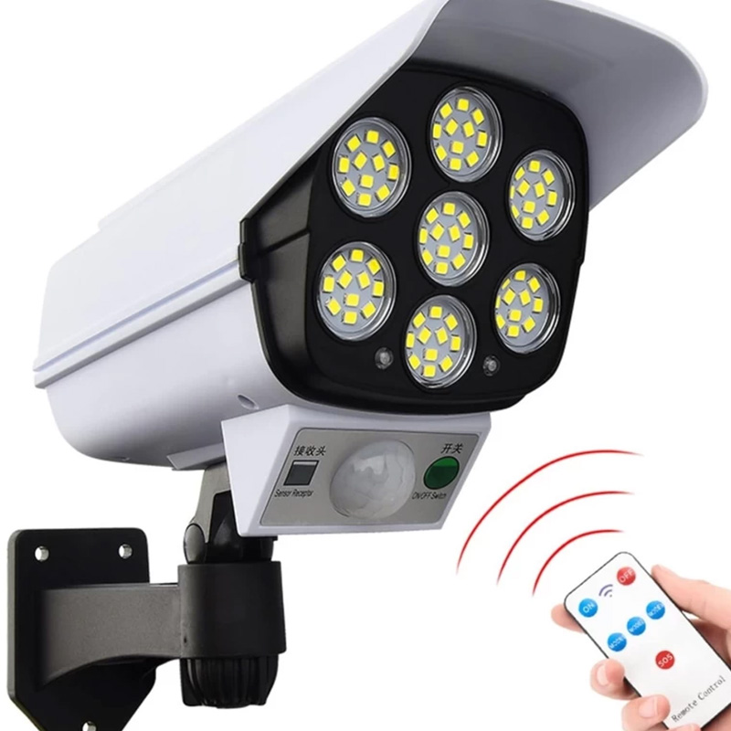 2x 77 LED Remote Control Solar Sensor Lights