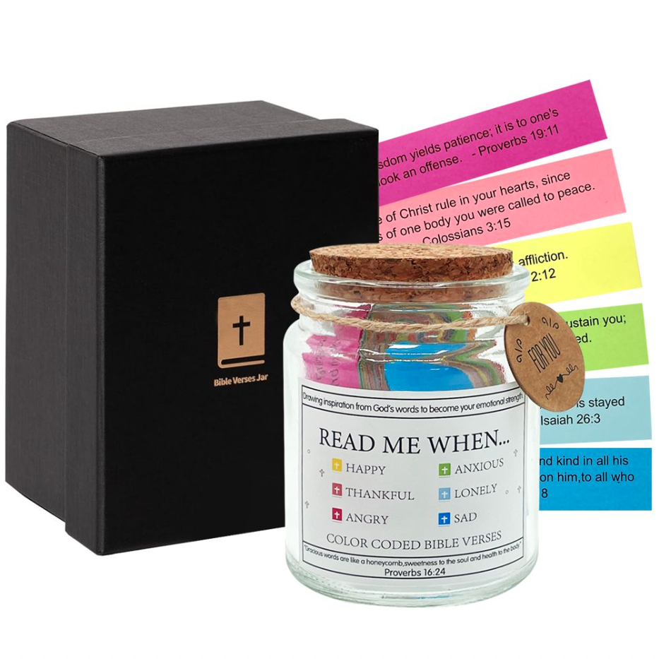 2x Inspirational Colour Coded Bible Verses & Prayer Jars