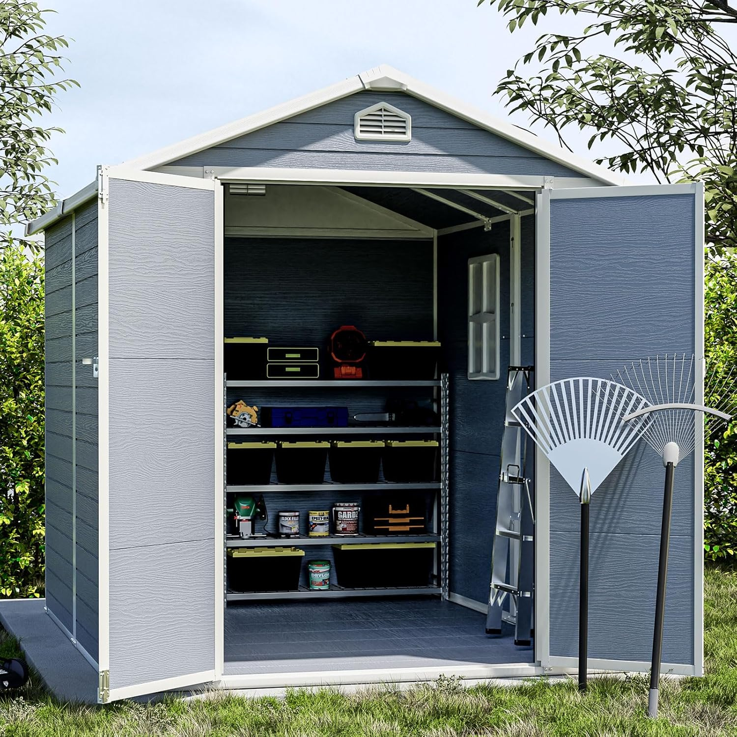 Outdoor Weather-Proof Storage Shed