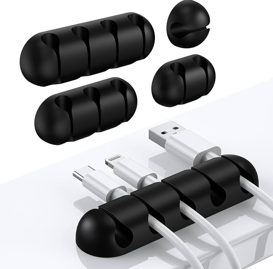 2x 4-Piece Silicone Cable Organiser Sets