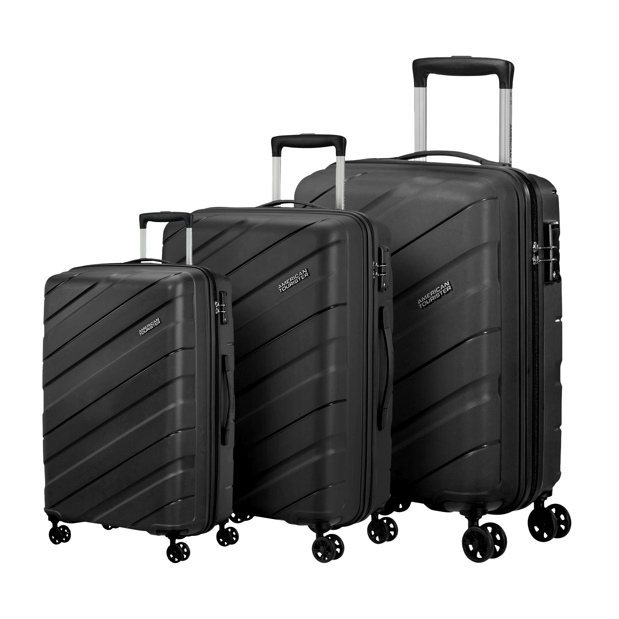 Black 3-Piece Jetdriver 3.0 Luggage Set with TSA Lock