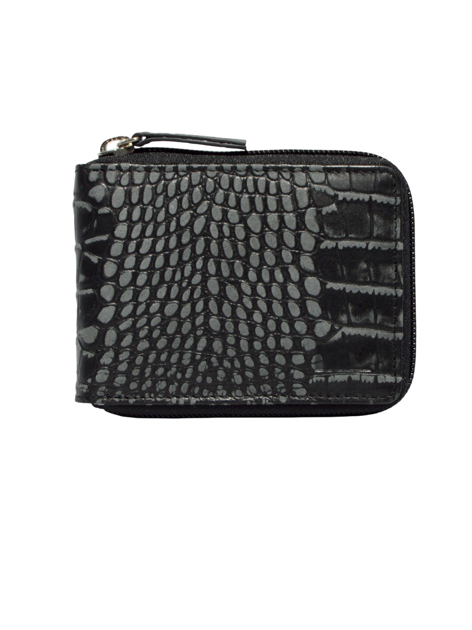 Large Zip Around Wallet - Black
