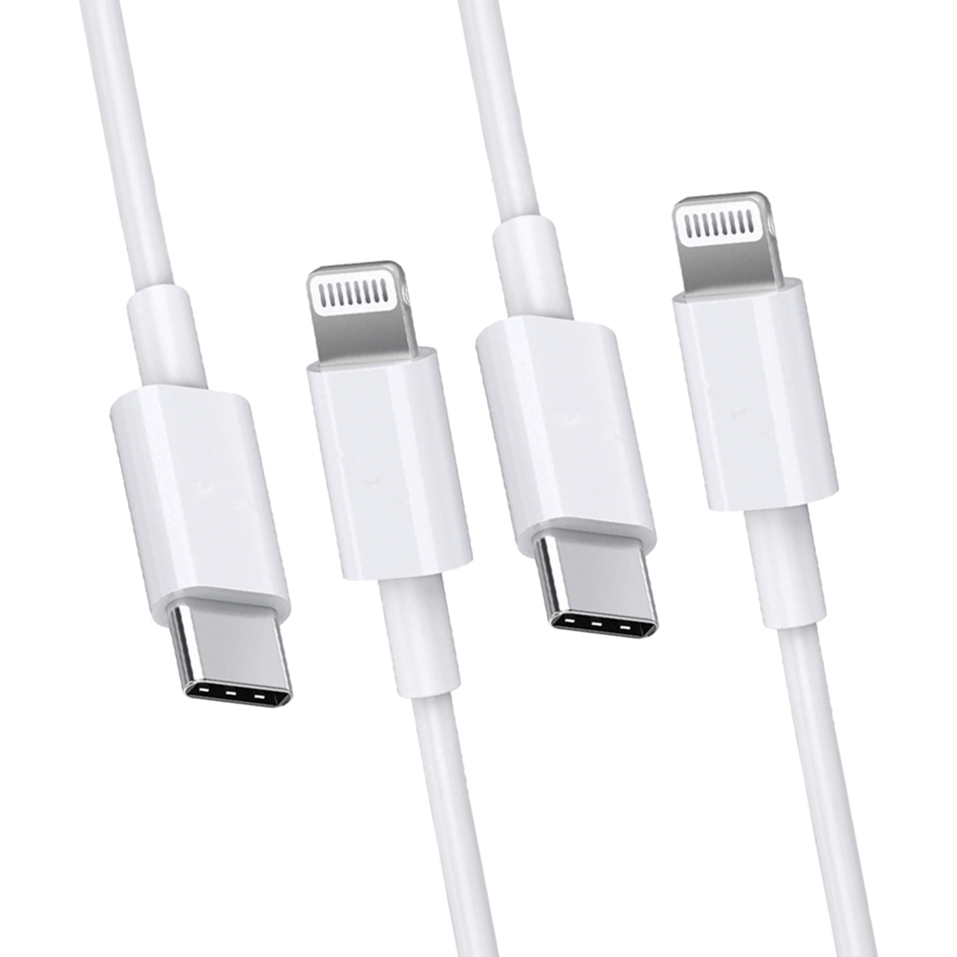 2x 2m Fast Charging Type-C to Lightning Cables