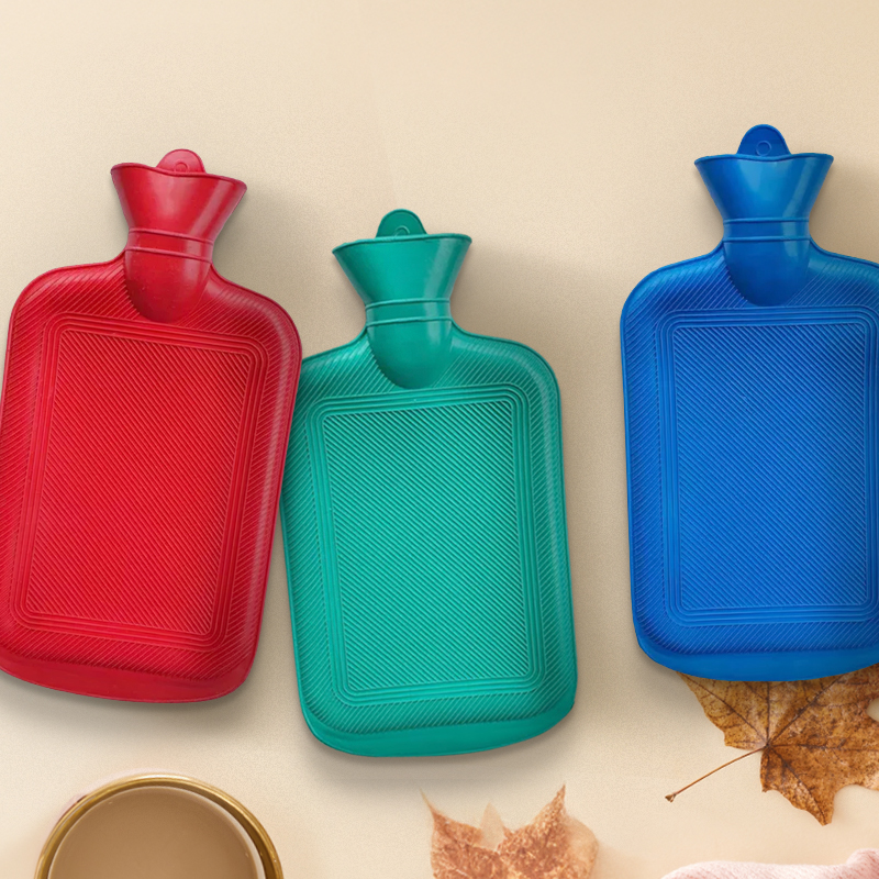 3x 2L Ribbed Rubber Hot Water Bottles