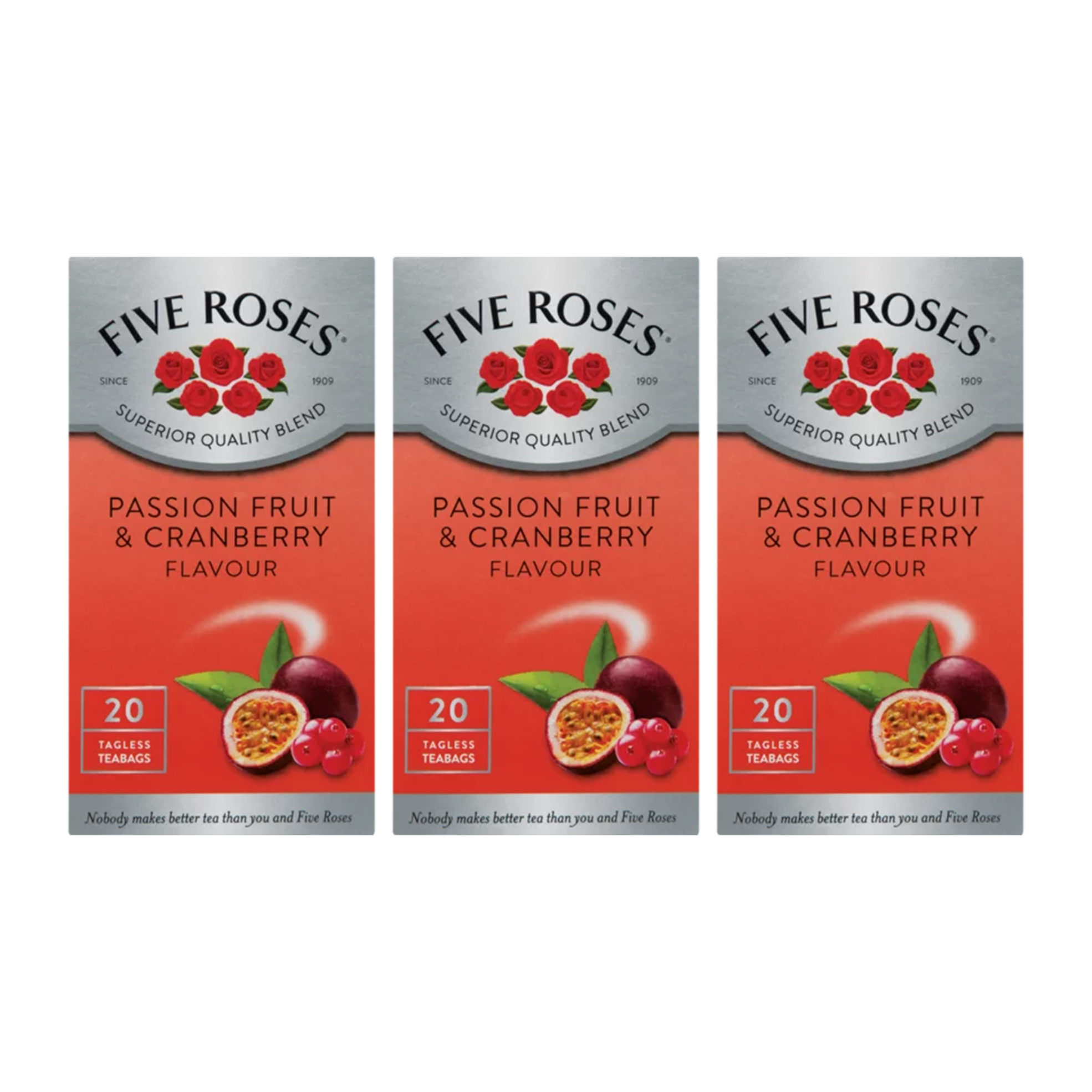 Five Roses 3x 20's Tagless Fruit Tea Bags | OneDayOnly