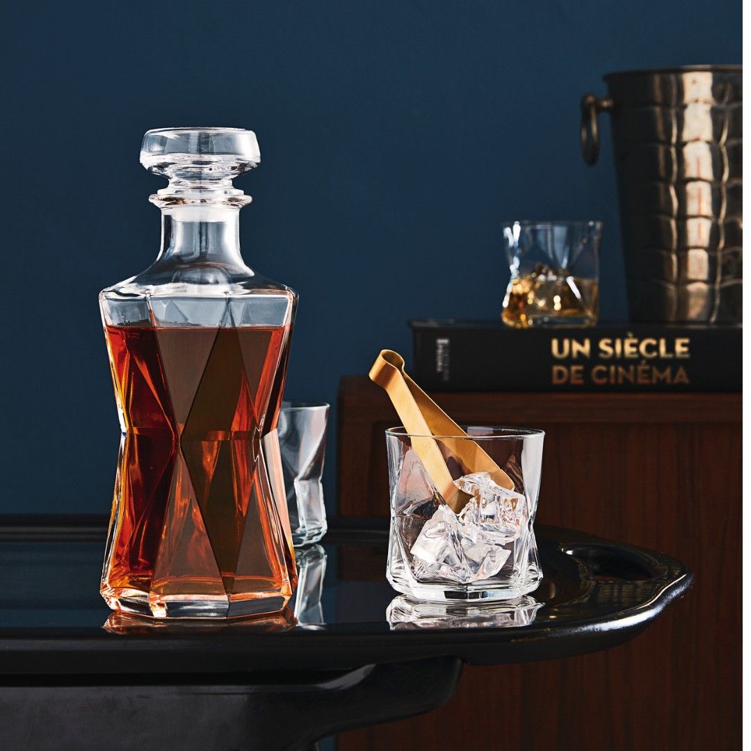 7-Piece Cassiopea Spirits Decanter & Glass Tumbler Set