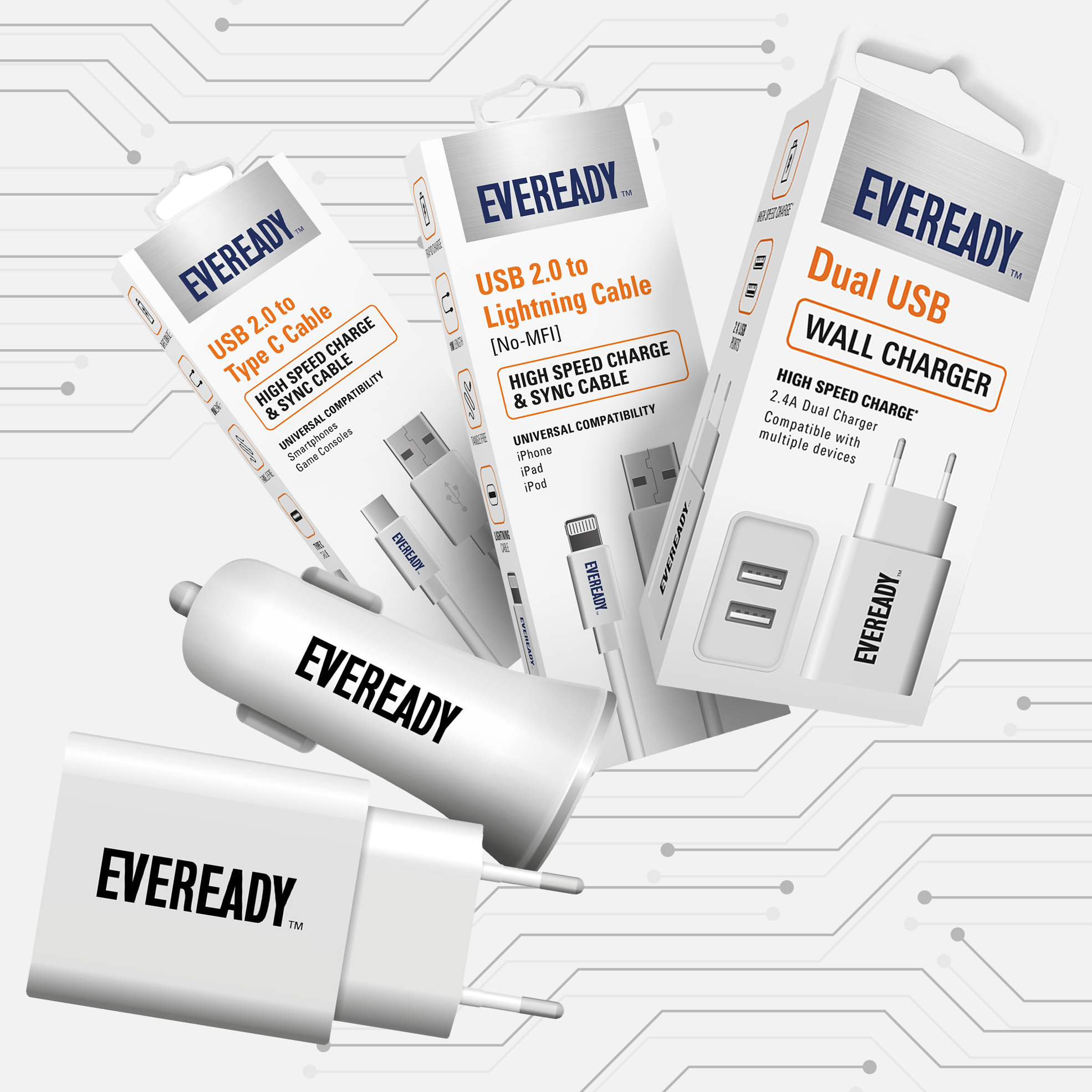 Dual USB Charger and Cable