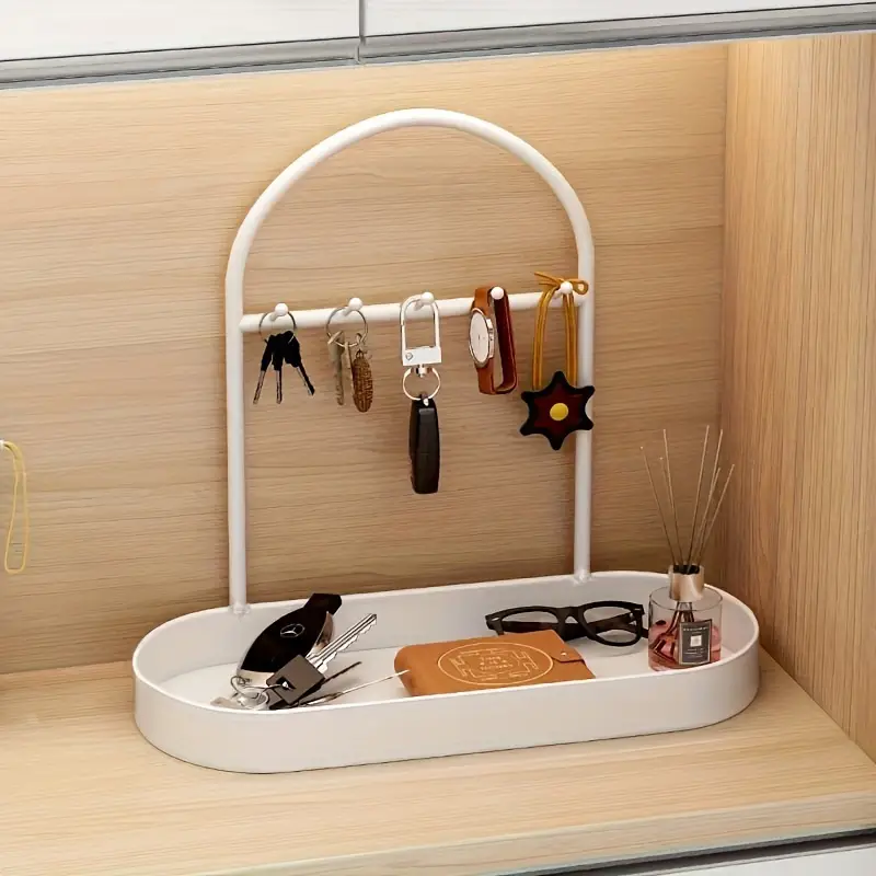 2x Multifunctional Organiser Trays with Hooks