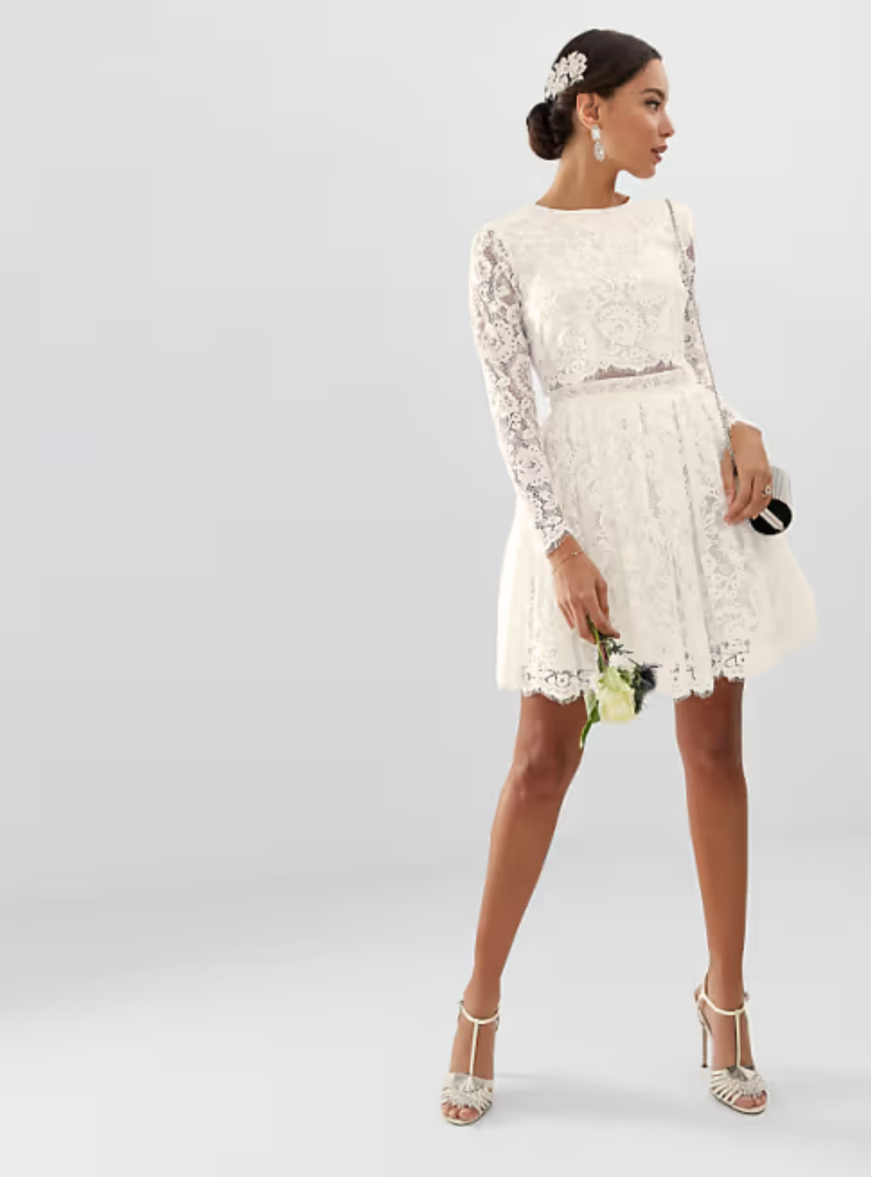 Ivory Lace Mini Dress