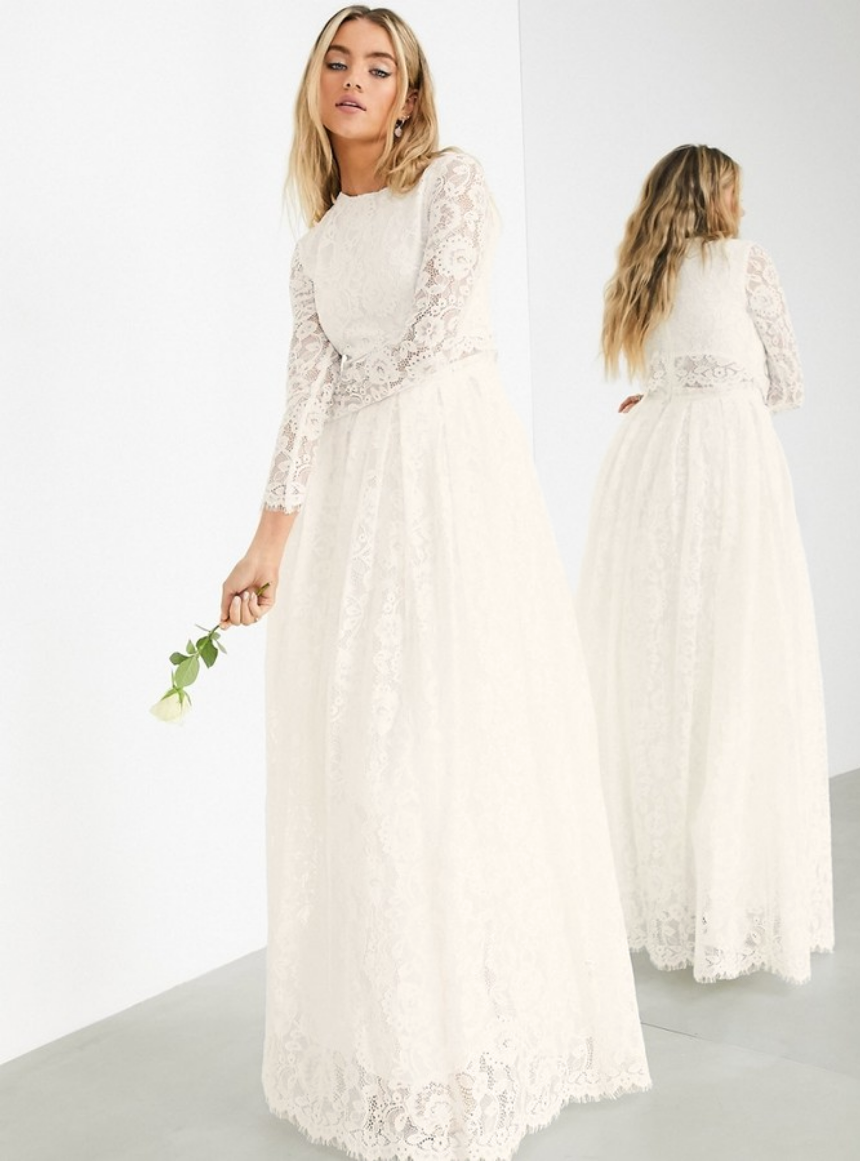 Ivory Lace Maxi Dress
