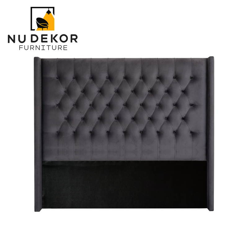 Diamante Velvet Paneled Tufted Headboard
