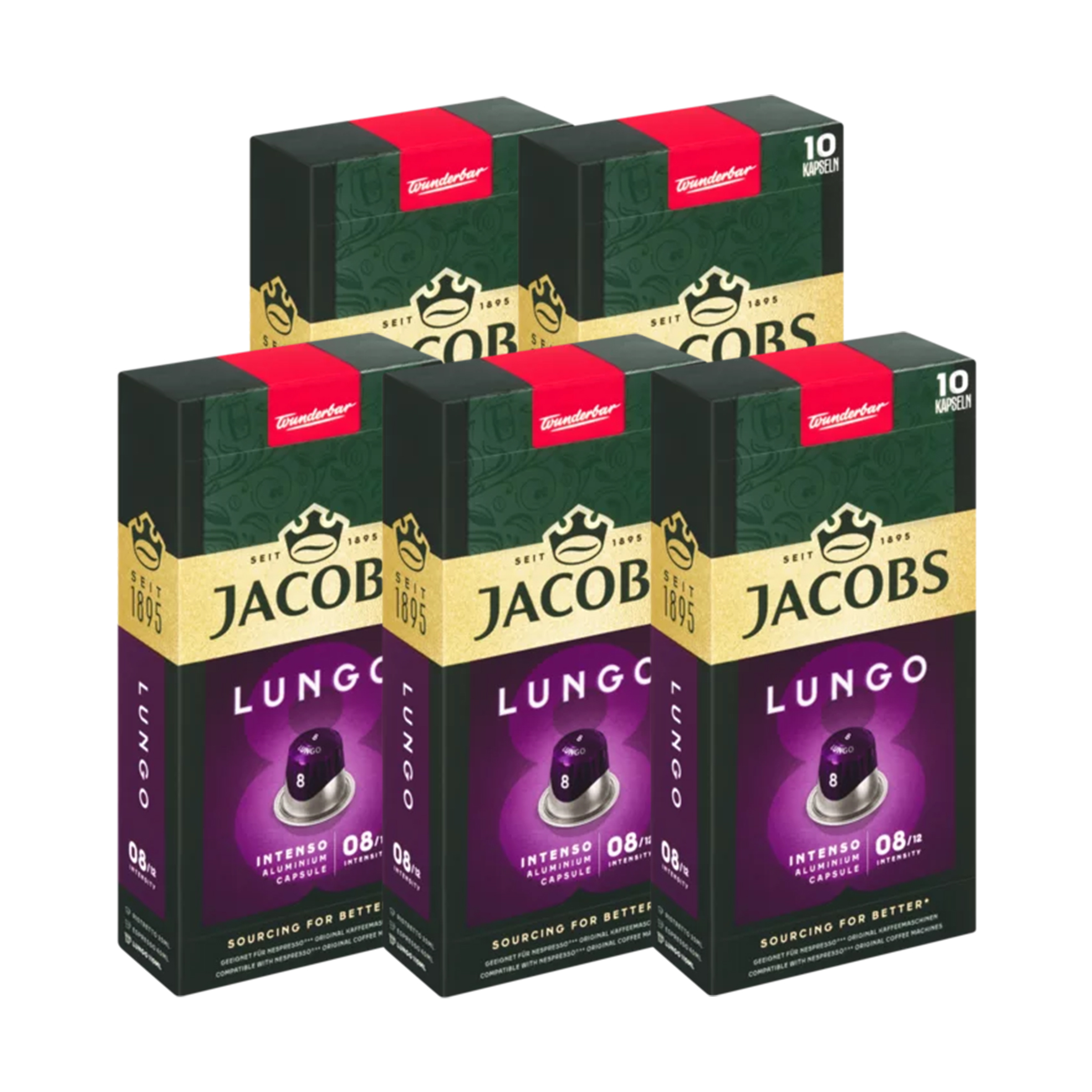 5x 10's Aluminium Nespresso Compatible Coffee Capsules