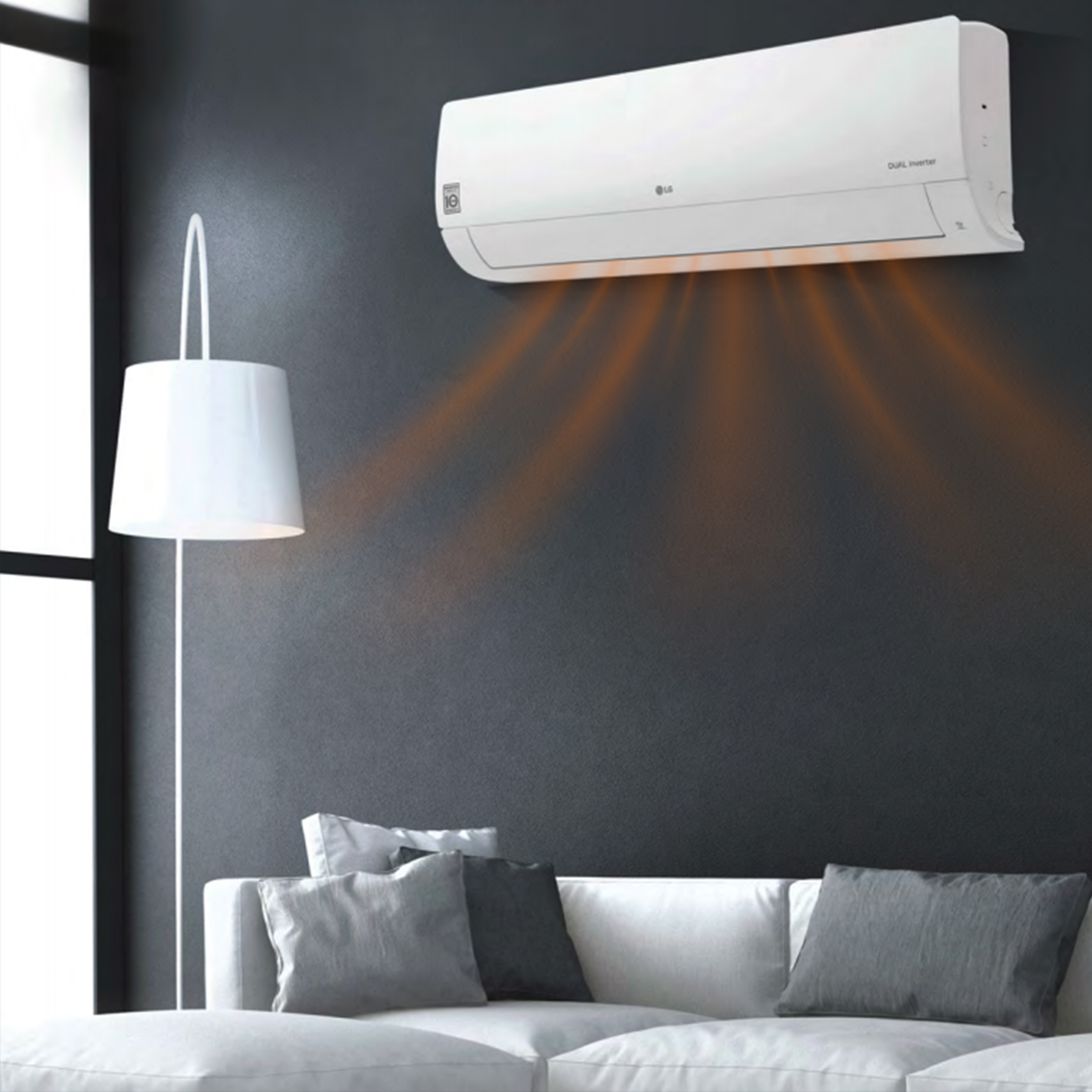 Dual Inverter DualCool Heating & Cooling Split Air Conditioner with Wifi Control
