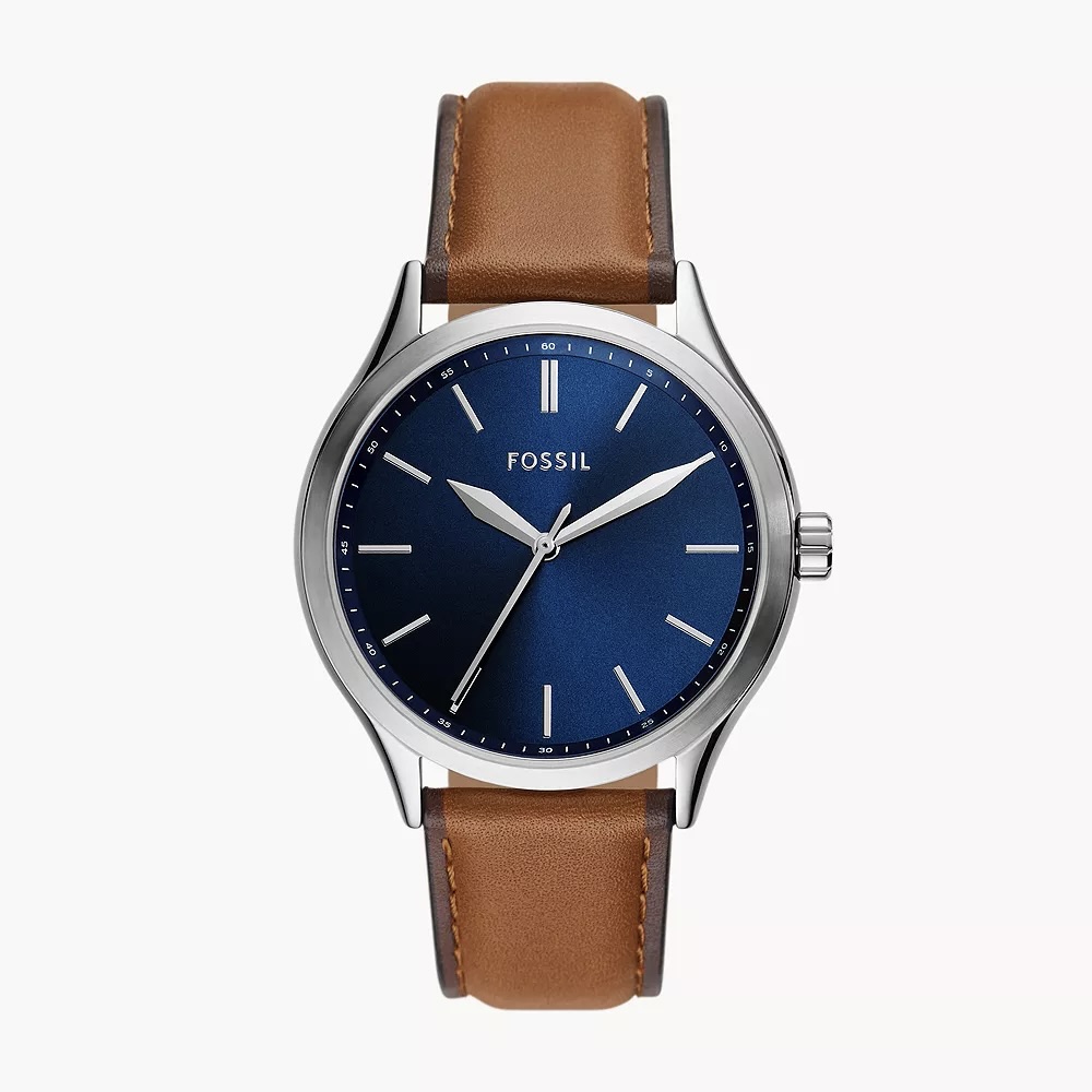 Men's Fenmore Three-Hand Leather Watch