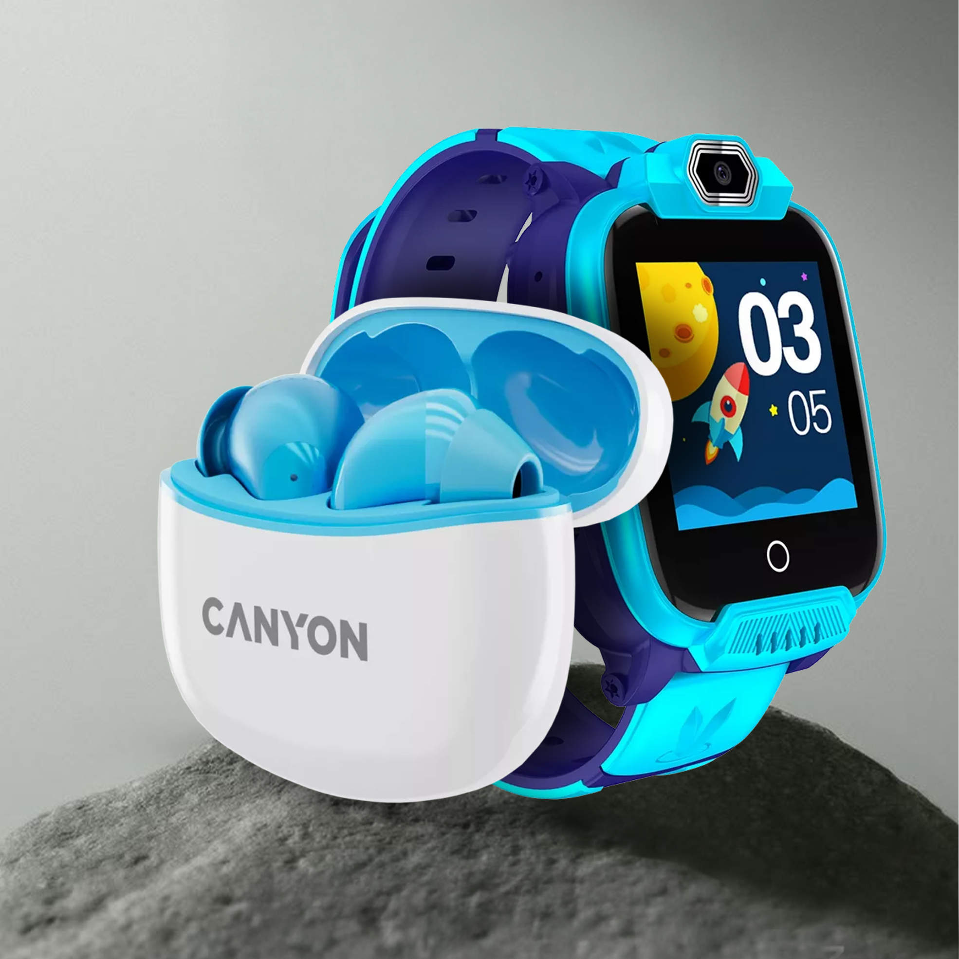 TWS-5 Wireless Earbuds and KW-44 Kids Watch