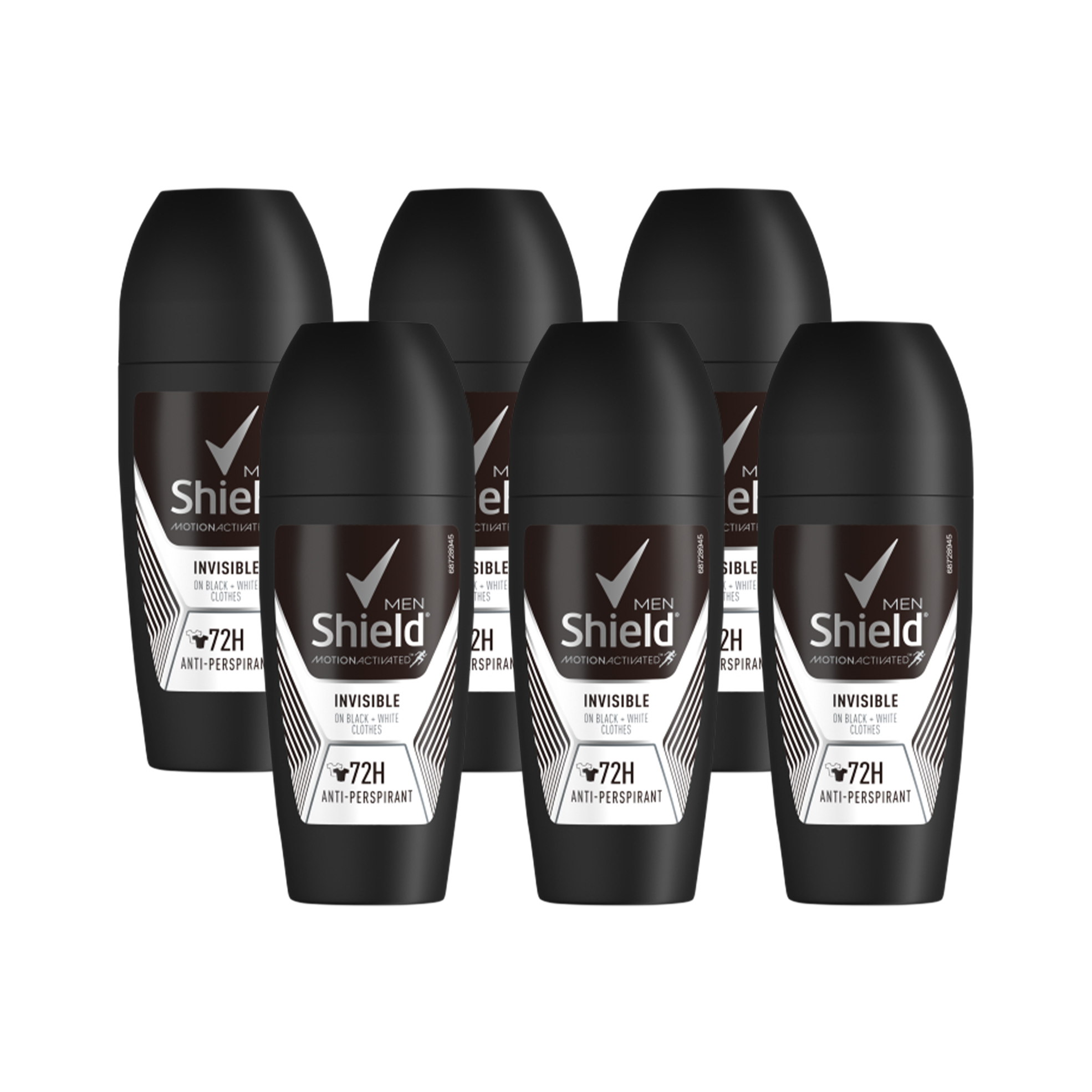 6x 50ml Men's Antiperspirant Roll On's