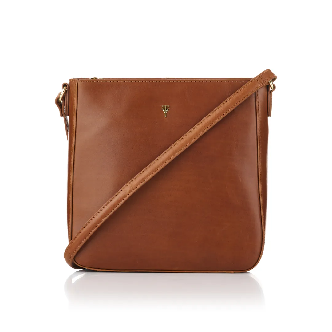 Ladies Genuine Leather Everyday Crossbody Tote Bag
