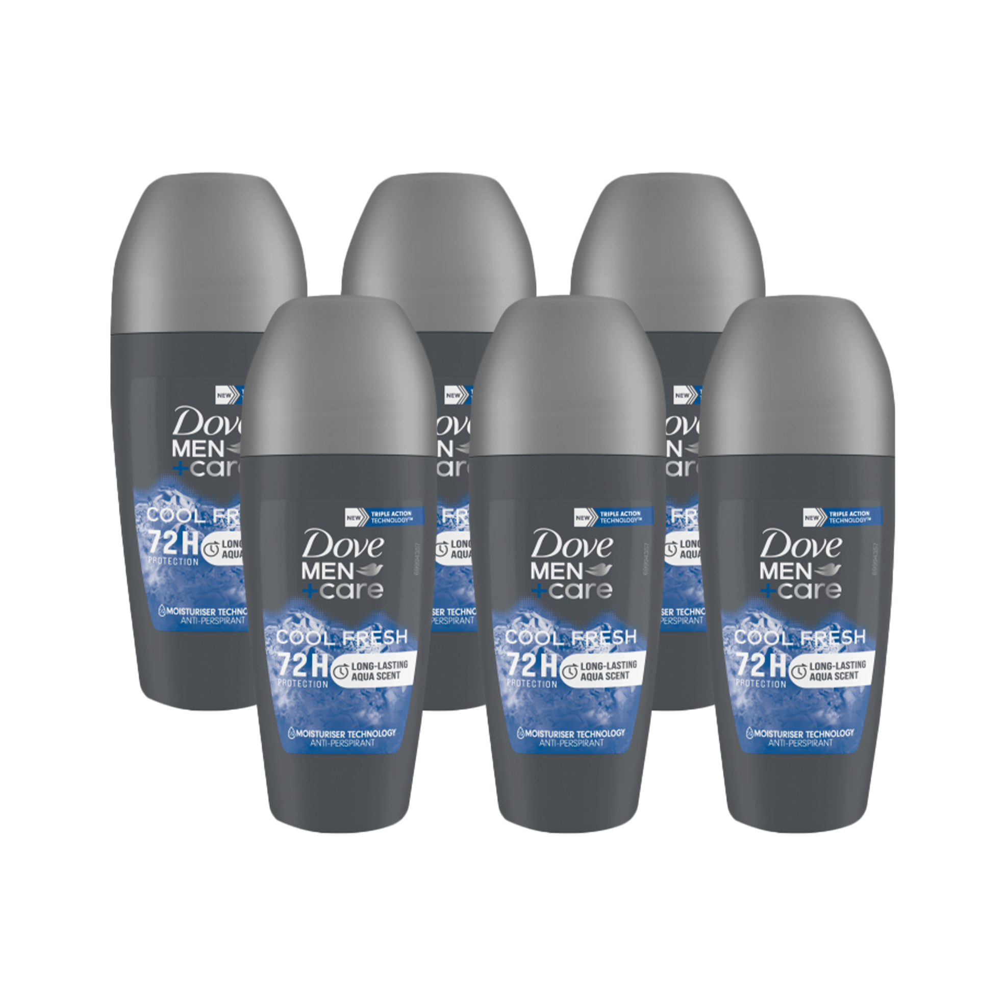 6x 50ml Men's Antiperspirant Roll Ons