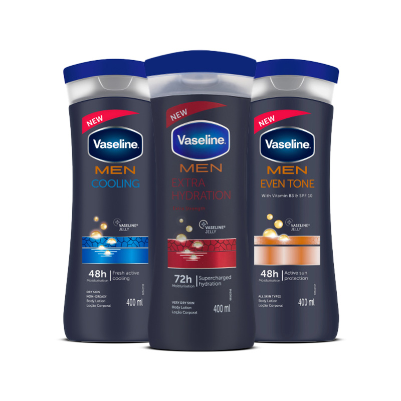 3x 400ml Men's Body Lotions