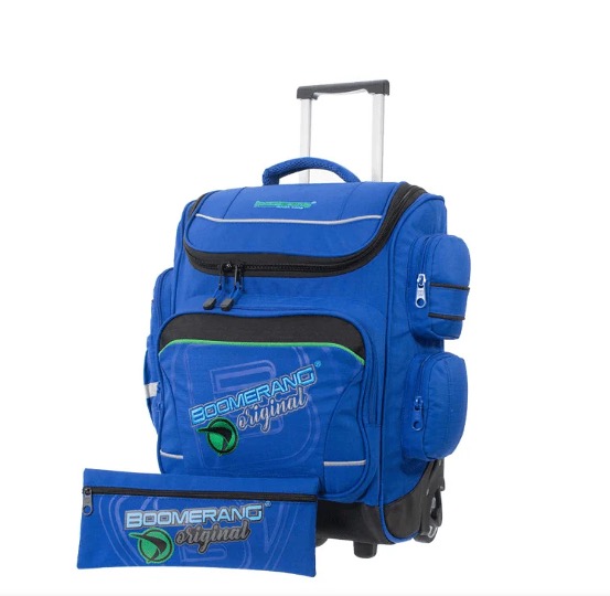 27% off on Boomerang Trolley Blue School Bag | OneDayOnly