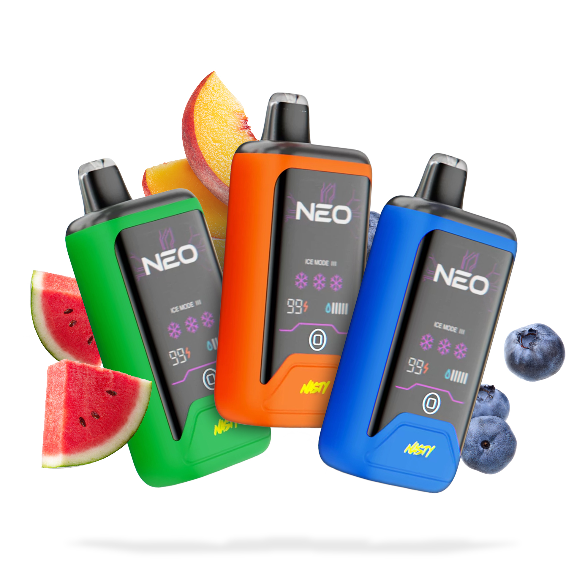 3x Neo 25000 Puff 50mg Disposable Rechargeable Vapes Bundle