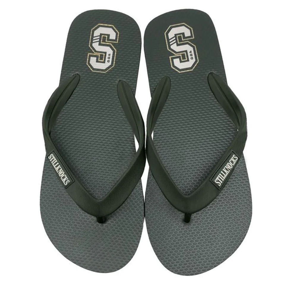 Men's Military Olive Stillknocks "S" Flip-Flops