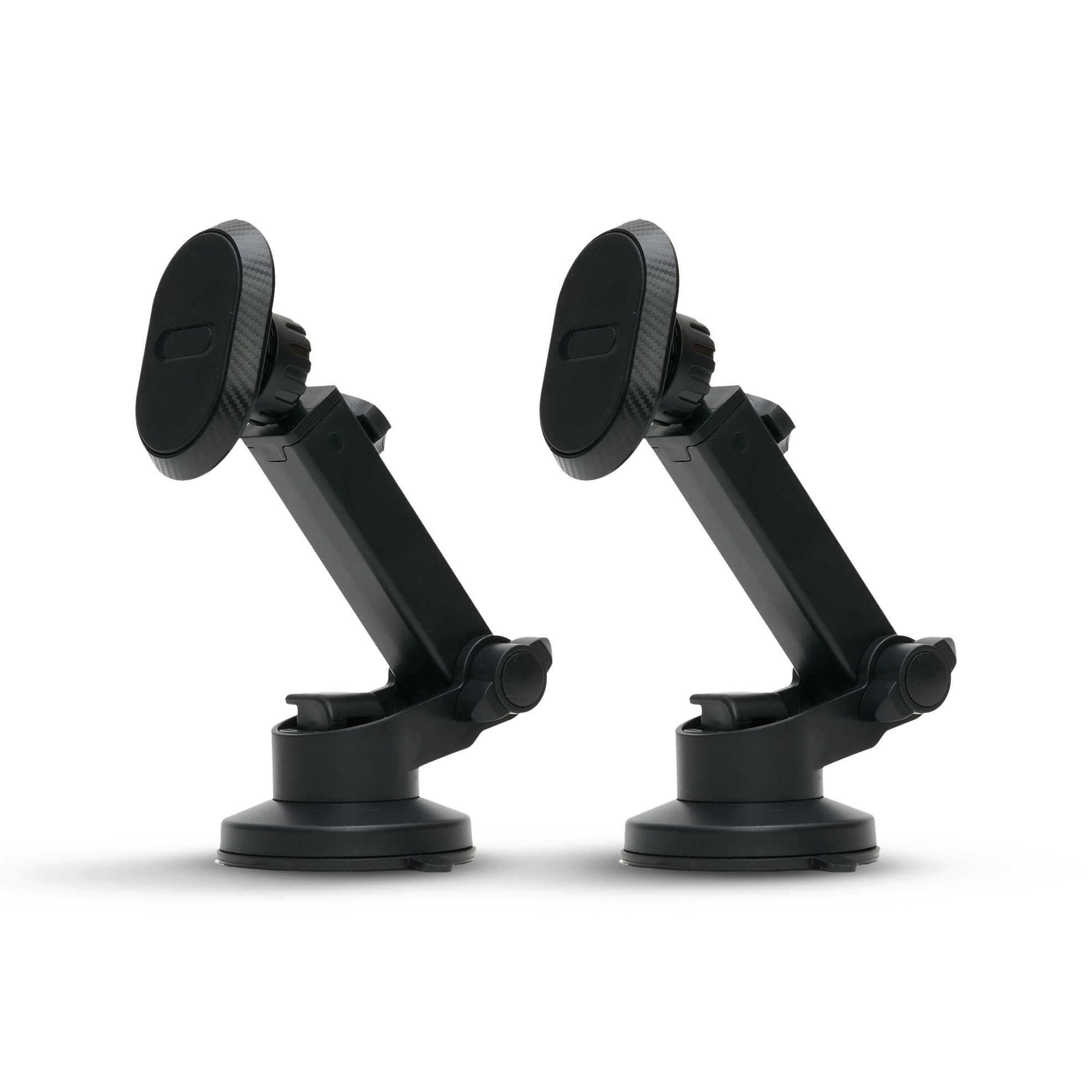 2x Adjustable Phone Holders with Suction Bases