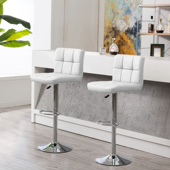 2x Faux Leather Barstools
