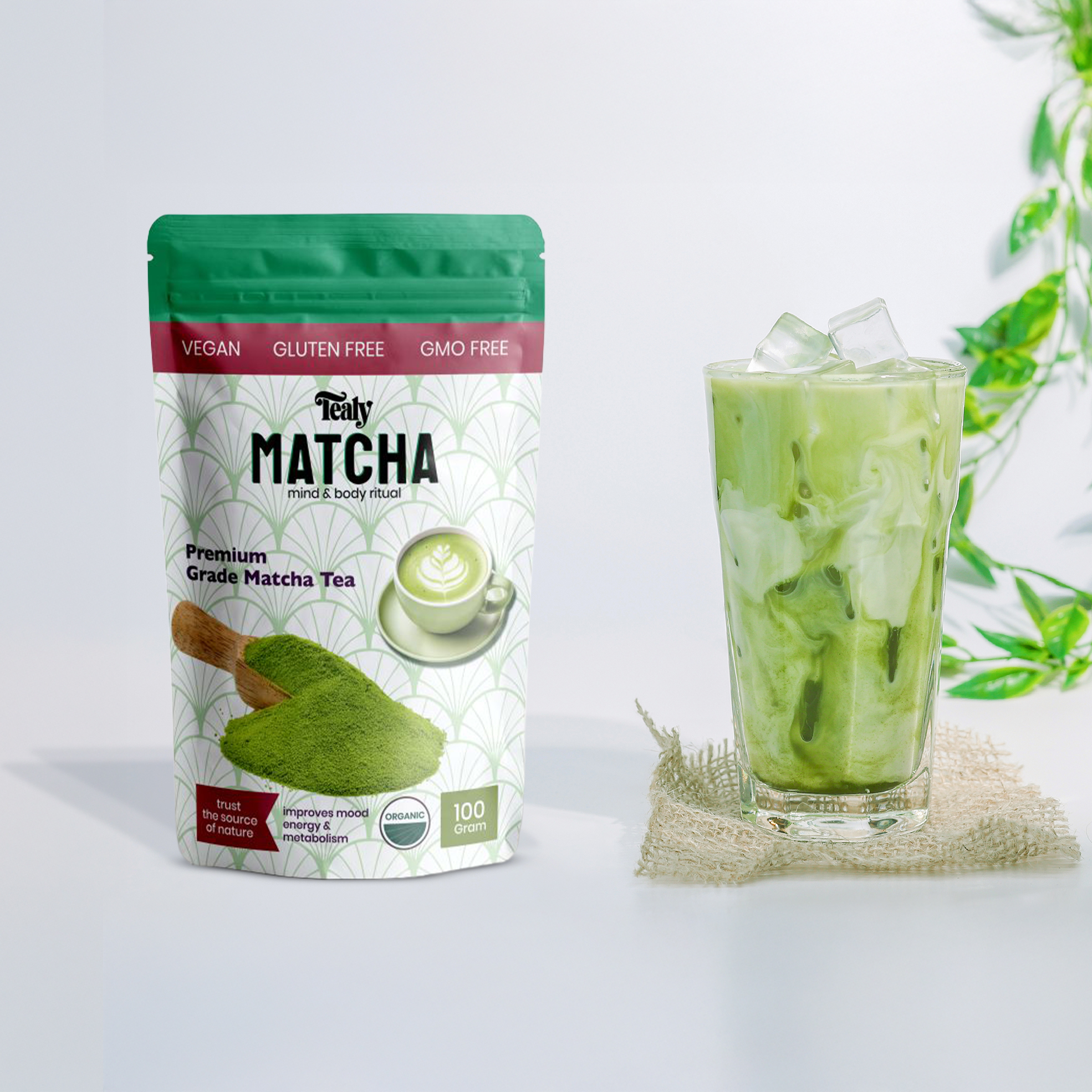 100g 100% Organic Green Matcha Tea Powder