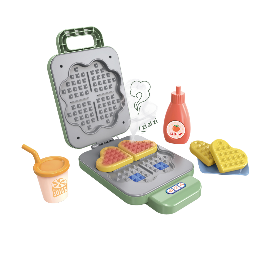 Pretend and Play Waffle Set With Lights, Sound and Colour Changing Food