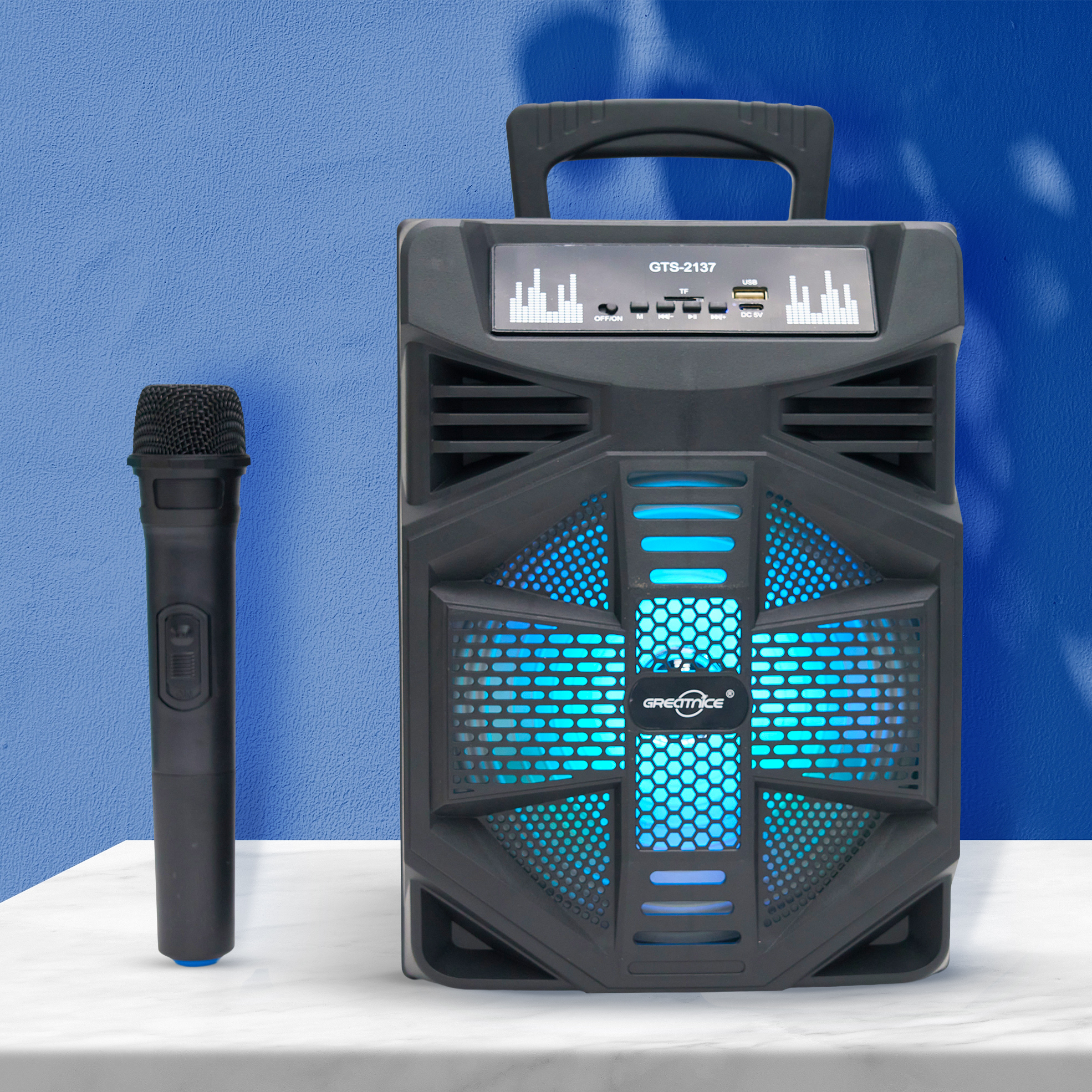 8" Portable Wireless Speaker with Microphone