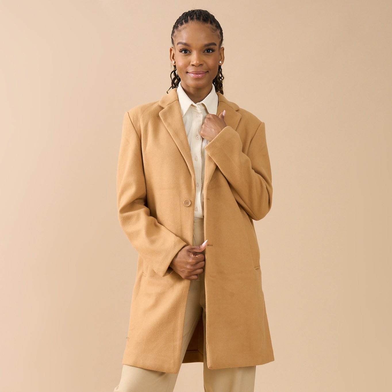 40% off on Ladies Longer Length Melton Coat | OneDayOnly