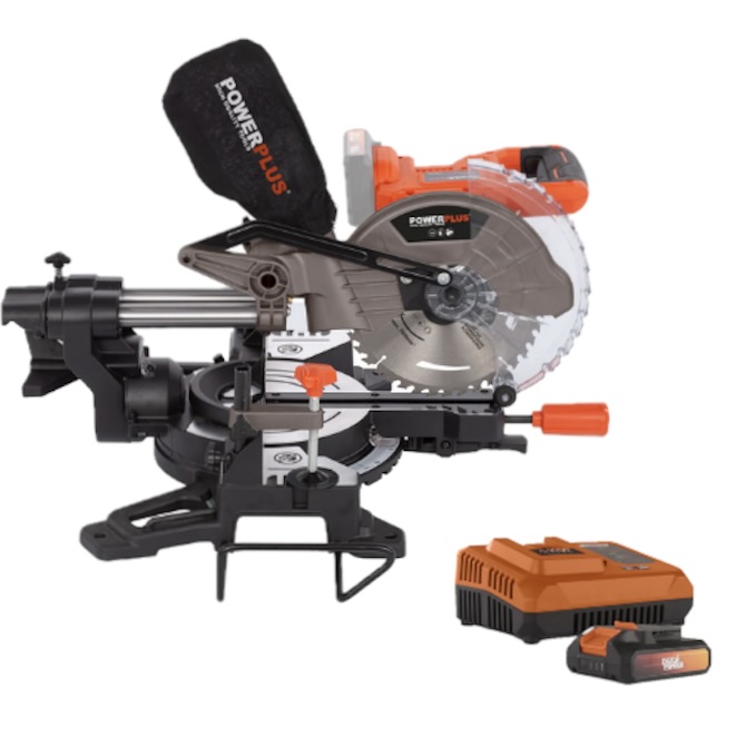 20V 60mm Telescopic Mitre Saw with Battery and Charger