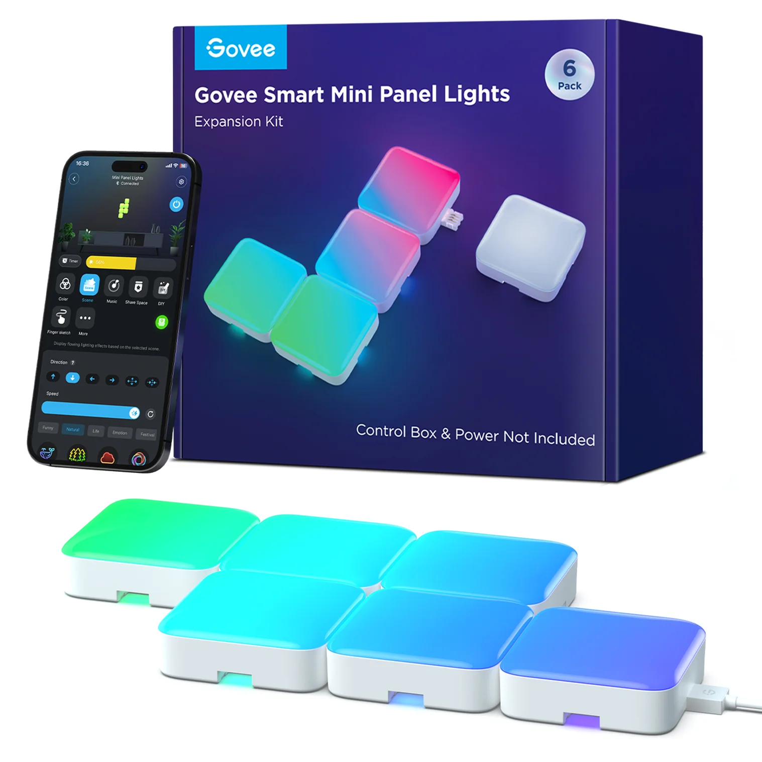 6x Smart Mini Panel Lights Extensions