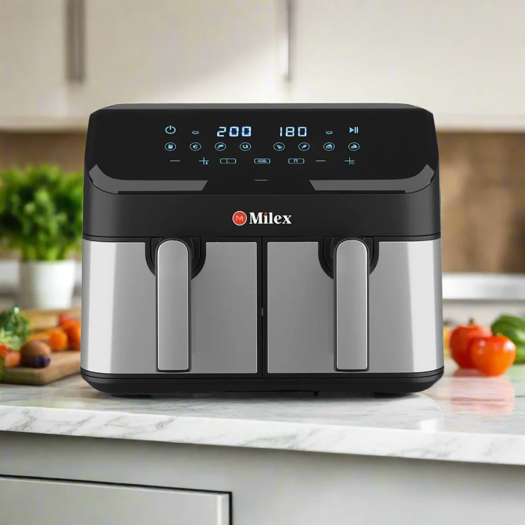 9L Silver Dual Basket Air Fryer  (Model: MDA003)