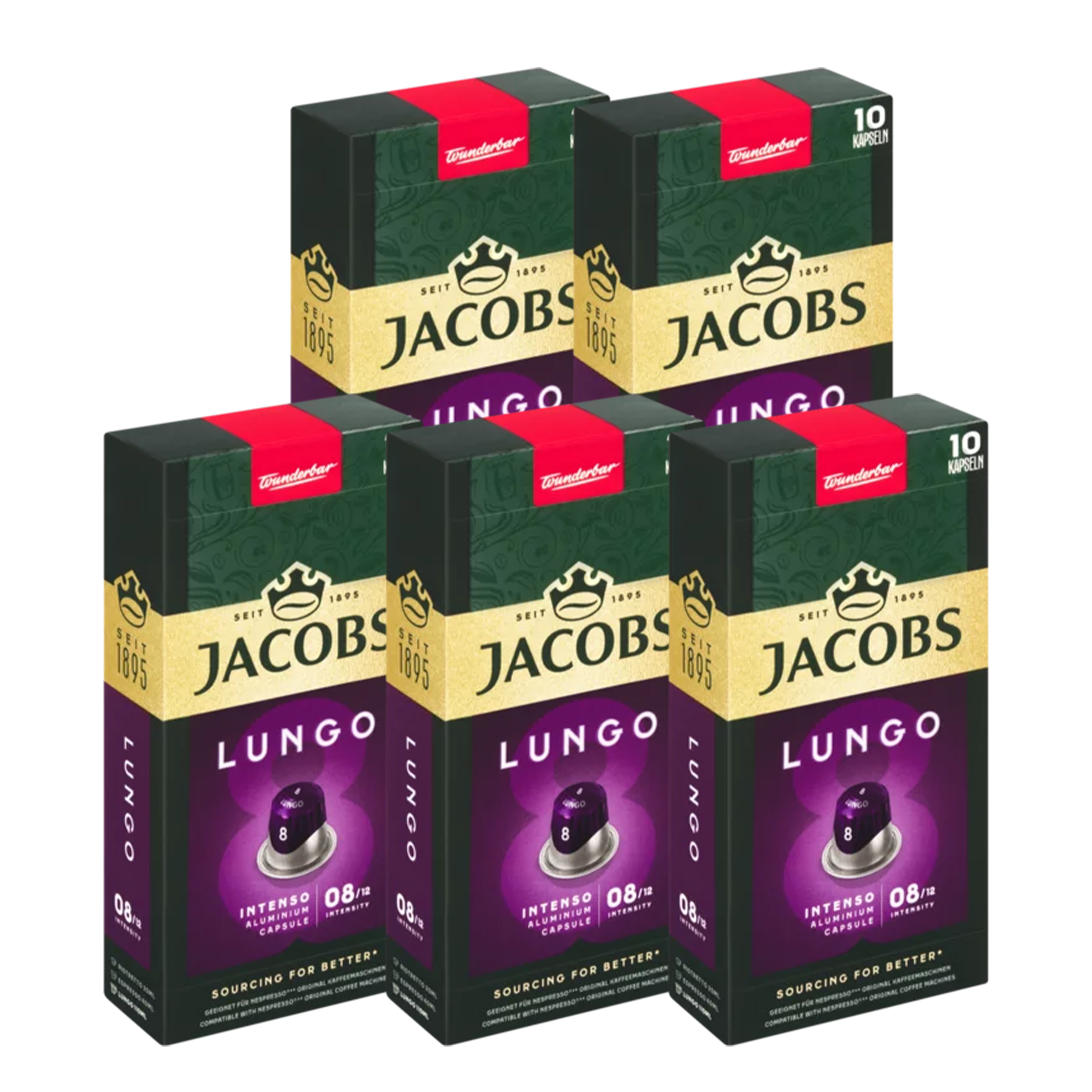 5x 10's Aluminium Nespresso Compatible Coffee Capsules