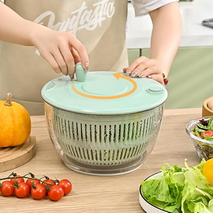 Salad Spinner with Drainage Holes
